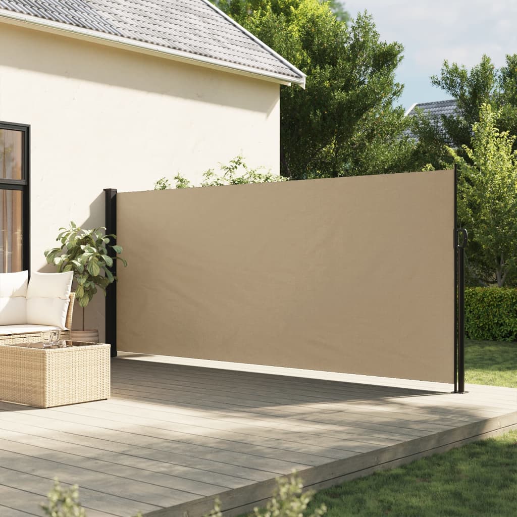 vidaXL Toldo lateral retrátil 160x500 cm bege