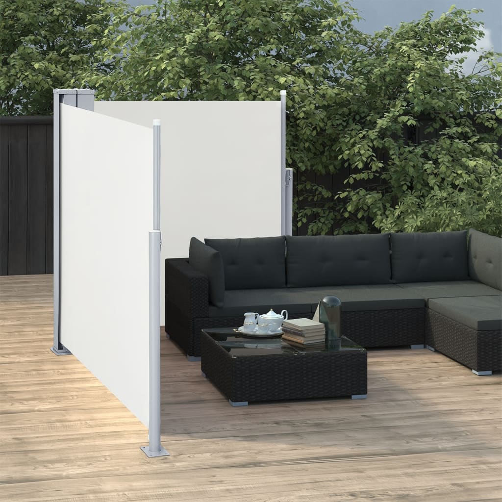 vidaXL Toldo lateral retrátil 100x600 cm creme