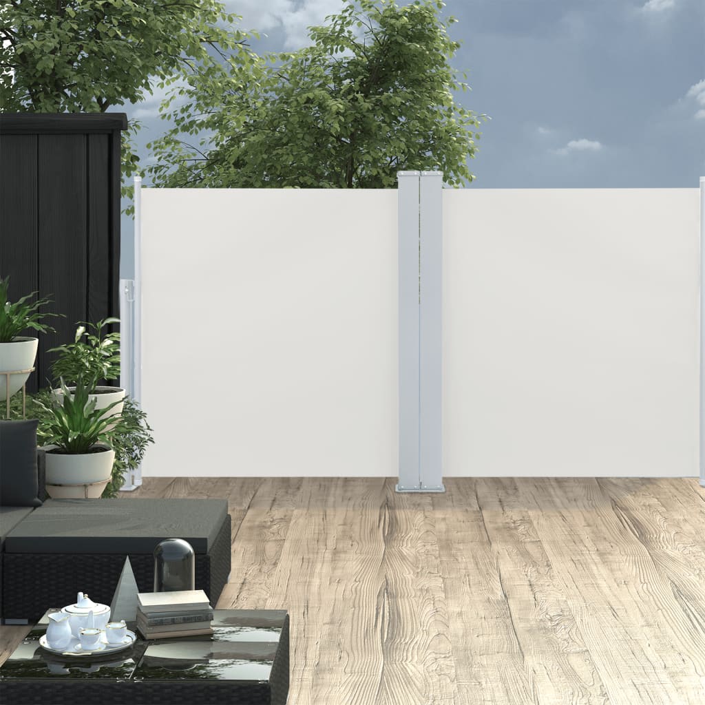 vidaXL Toldo lateral retrátil 100x600 cm creme