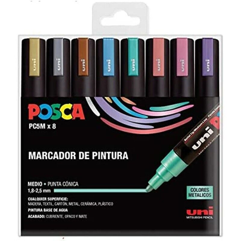 Uni-Ball|Conjunto de Marcadores Uni-Ball PC-5M/8C 8 Peças Multicolor