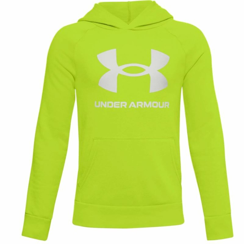 Polar com Capuz Criança Under Armour Rival Big Logo 1 Verde limão