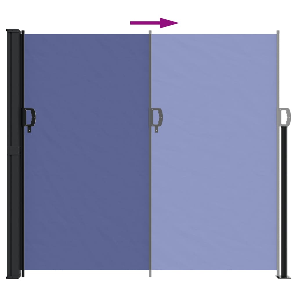 vidaXL Toldo lateral retrátil 180x500 cm azul