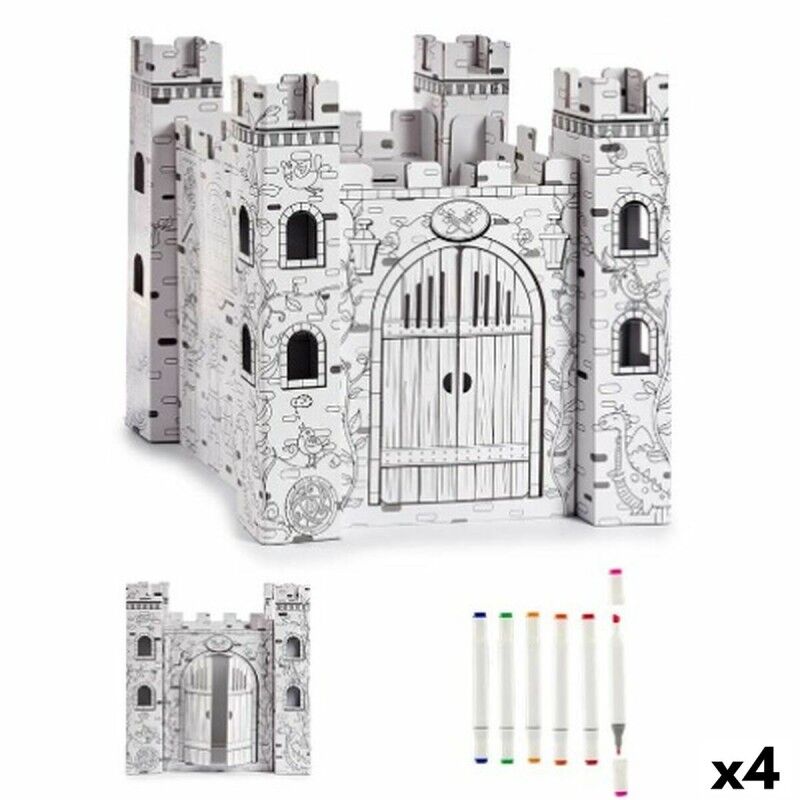Pincello|Jogo de Trabalhos Manuais com Papel Pincello CV20983 Castelo (4 Unidades) Pincello|Jogo de Trabalhos Manuais com Papel Pincello CV20983 Castelo (4 Unidades)