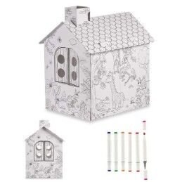 Pincello|Jogo de Trabalhos Manuais com Papel Pincello CV20973 Casa (4 Unidades)