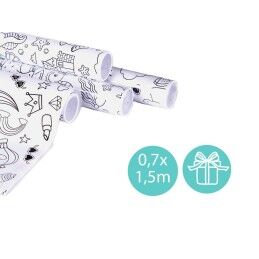Pincello|Papel de Embrulho Pincello 80GR - COLOREAR Branco 70 x 150 cm (50 Unidades)