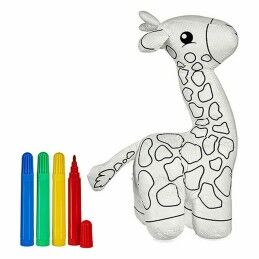 Pincello|Peluche para colorir Pincello ST448 Branco Preto 9 x 23 x 15 cm Girafa (8 Unidades)