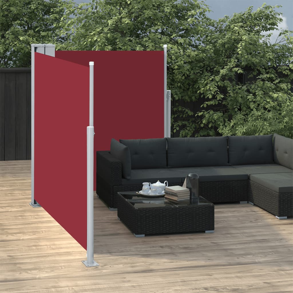 vidaXL Toldo lateral retrátil 160x600 cm vermelho