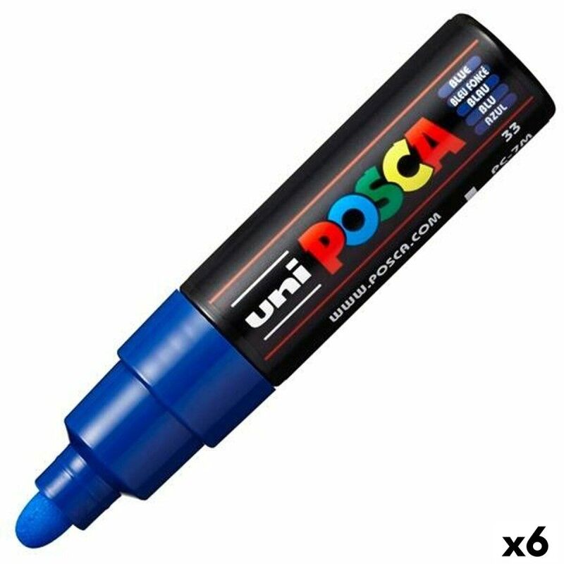 POSCA|Marcador POSCA PC-7M Azul (6 Unidades) POSCA|Marcador POSCA PC-7M Azul (6 Unidades)