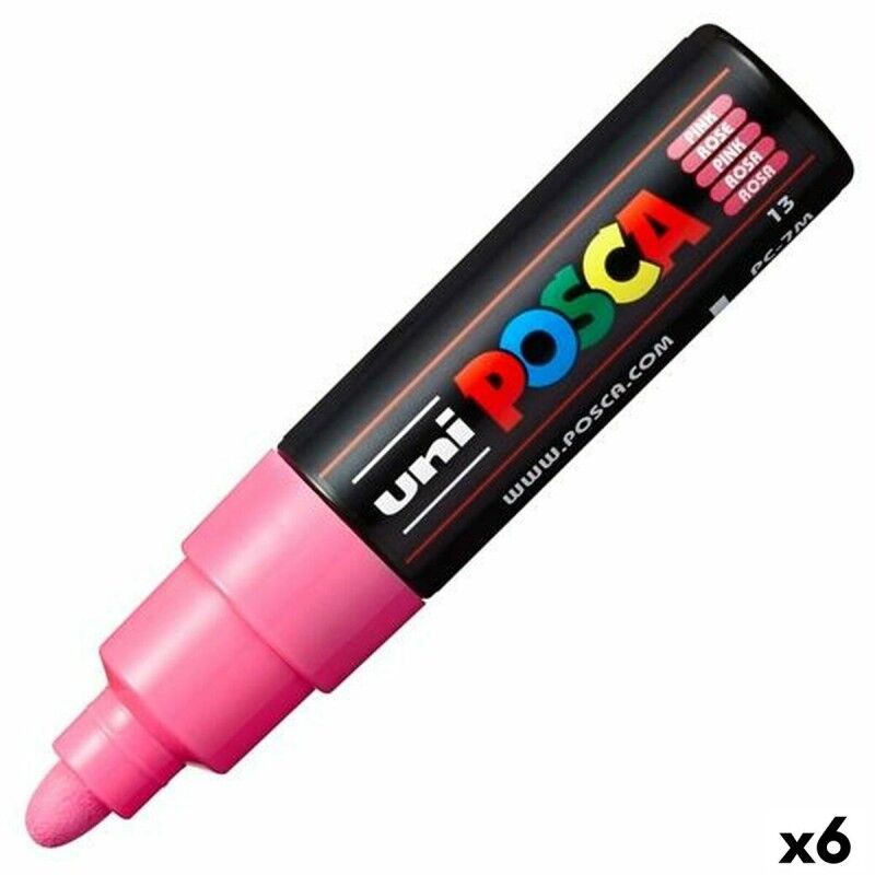 POSCA|Marcador POSCA PC-7M Cor de Rosa (6 Unidades)