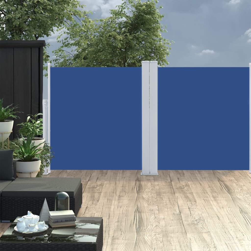 vidaXL Toldo lateral retrátil 117x600 cm azul