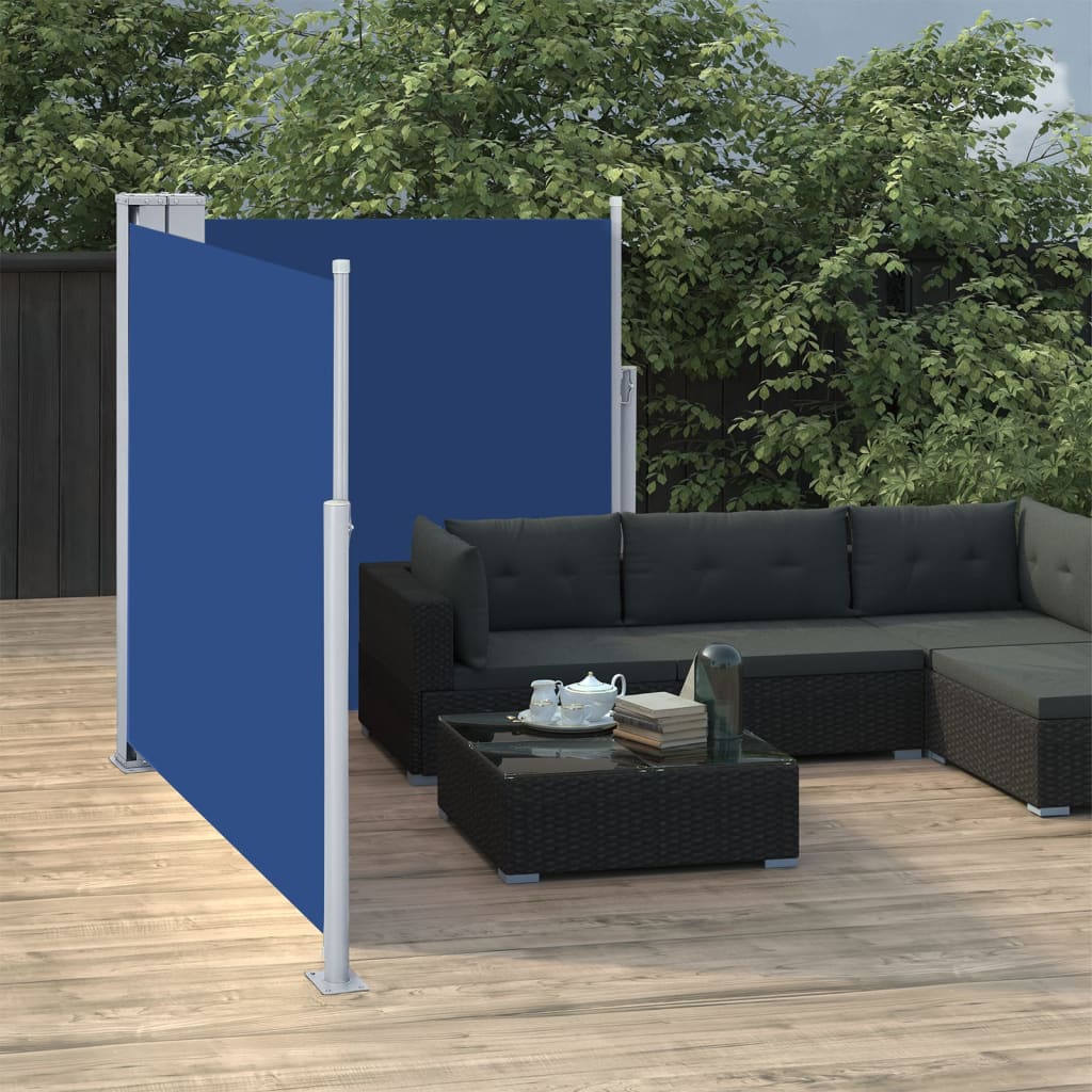 vidaXL Toldo lateral retrátil 117x600 cm azul