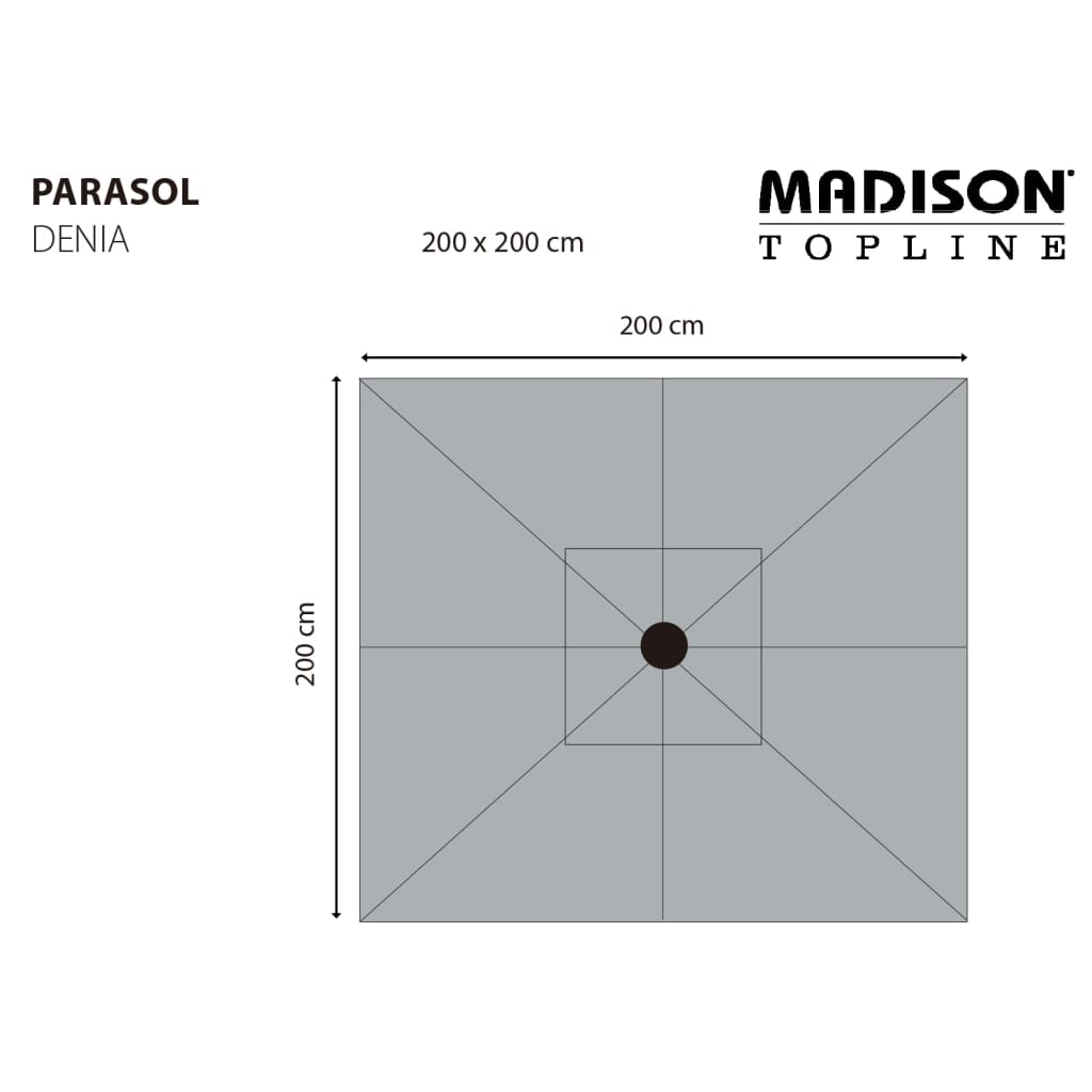 Madison Guarda-sol Denia 200x200 cm verde