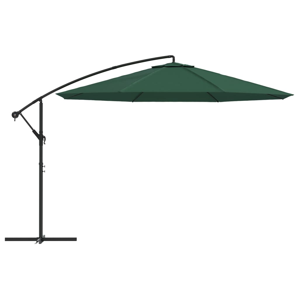 vidaXL Guarda-sol cantilever 3,5 m verde