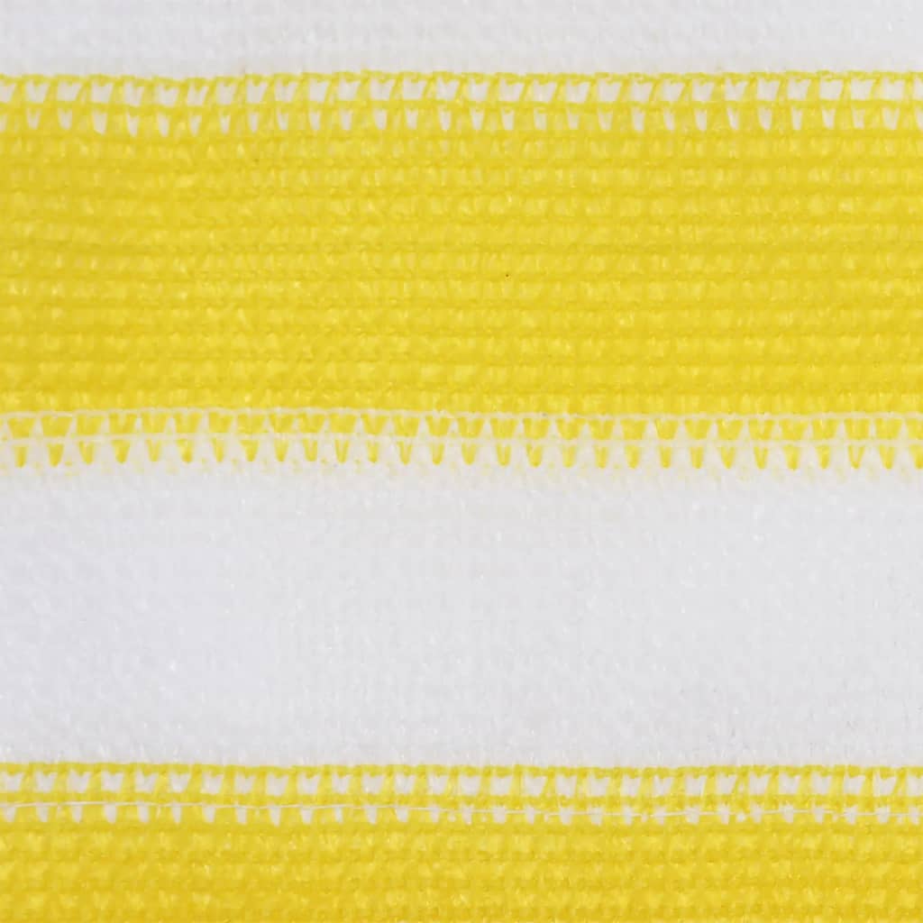 vidaXL Tela de varanda 75x300 cm PEAD amarelo e branco