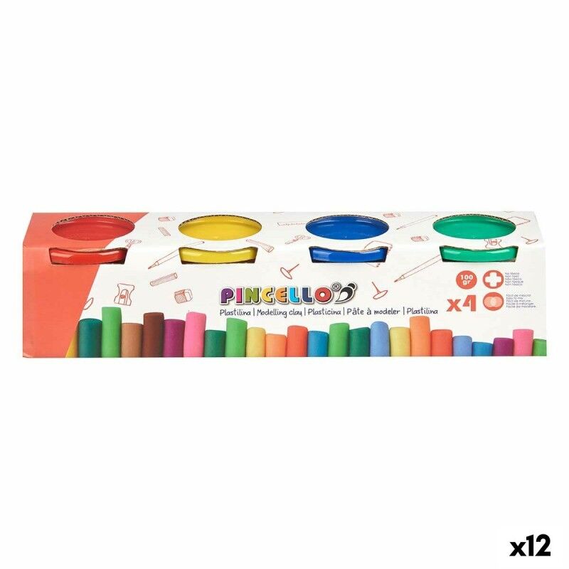 Pincello|Jogo de Plasticina Pincello 502 Amarelo Azul Vermelho Verde (12 Unidades) Pincello|Jogo de Plasticina Pincello 502 Amarelo Azul Vermelho Verde (12 Unidades)