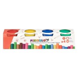 Pincello|Jogo de Plasticina Pincello 502 Amarelo Azul Vermelho Verde (12 Unidades)