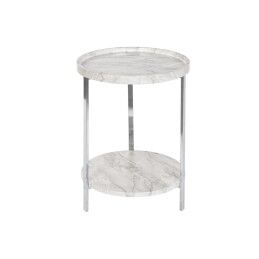 DKD Home Decor|Mesa de apoio DKD Home Decor Branco Prateado Metal Madeira MDF 40 x 40 x 53 cm