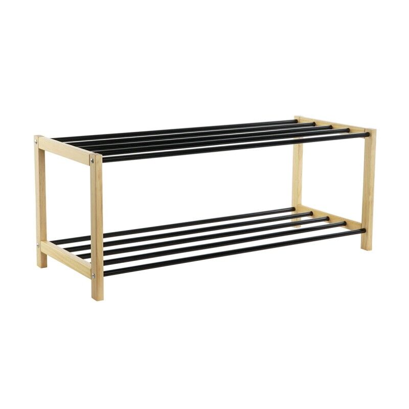 Home ESPRIT|Sapateira Home ESPRIT Preto Natural 80 x 31 x 32 cm