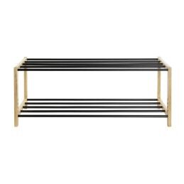 Home ESPRIT|Sapateira Home ESPRIT Preto Natural 80 x 31 x 32 cm