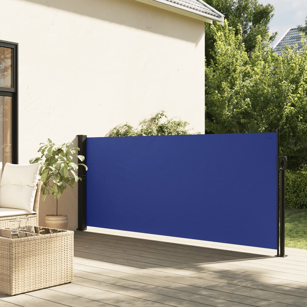 vidaXL Toldo lateral retrátil 120x500 cm azul