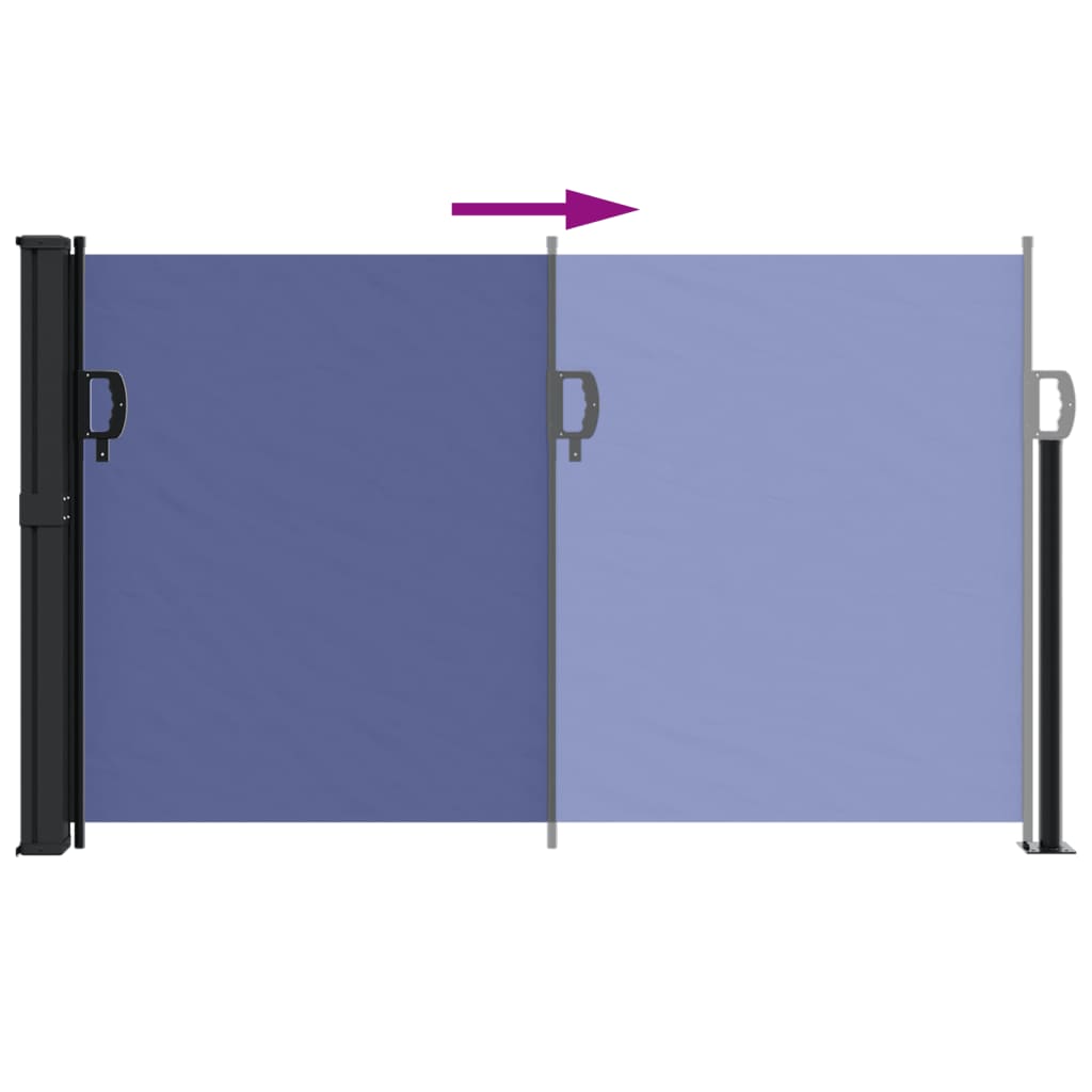 vidaXL Toldo lateral retrátil 120x500 cm azul