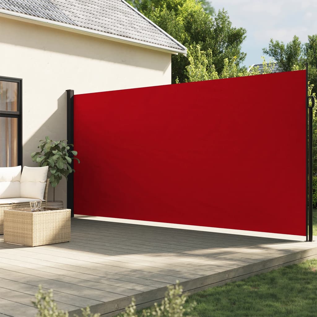 vidaXL Toldo lateral retrátil 200x600 cm vermelho