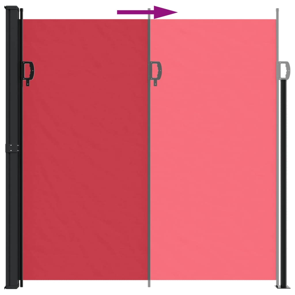 vidaXL Toldo lateral retrátil 200x600 cm vermelho