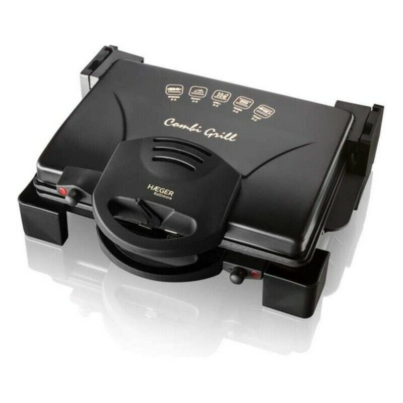 Haeger|Grill Haeger GR-190.008A 1900W Preto Aço inoxidável Haeger|Grill Haeger GR-190.008A 1900W Preto Aço inoxidável