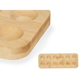 Kinvara|Copo para ovos Kinvara CN-KT200062-1B Castanho Bambu 40 x 3,4 x 40 cm (12 Unidades)