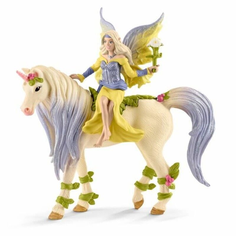Schleich|Figuras de Ação Schleich Fairy will be with the Flower Unicorn Moderno Schleich|Figuras de Ação Schleich Fairy will be with the Flower Unicorn Moderno