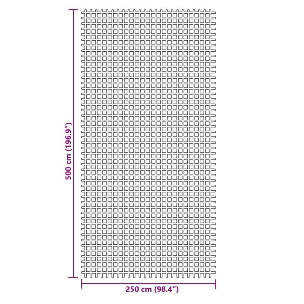 vidaXL Tapete de campismo 5x2,5 m antracite