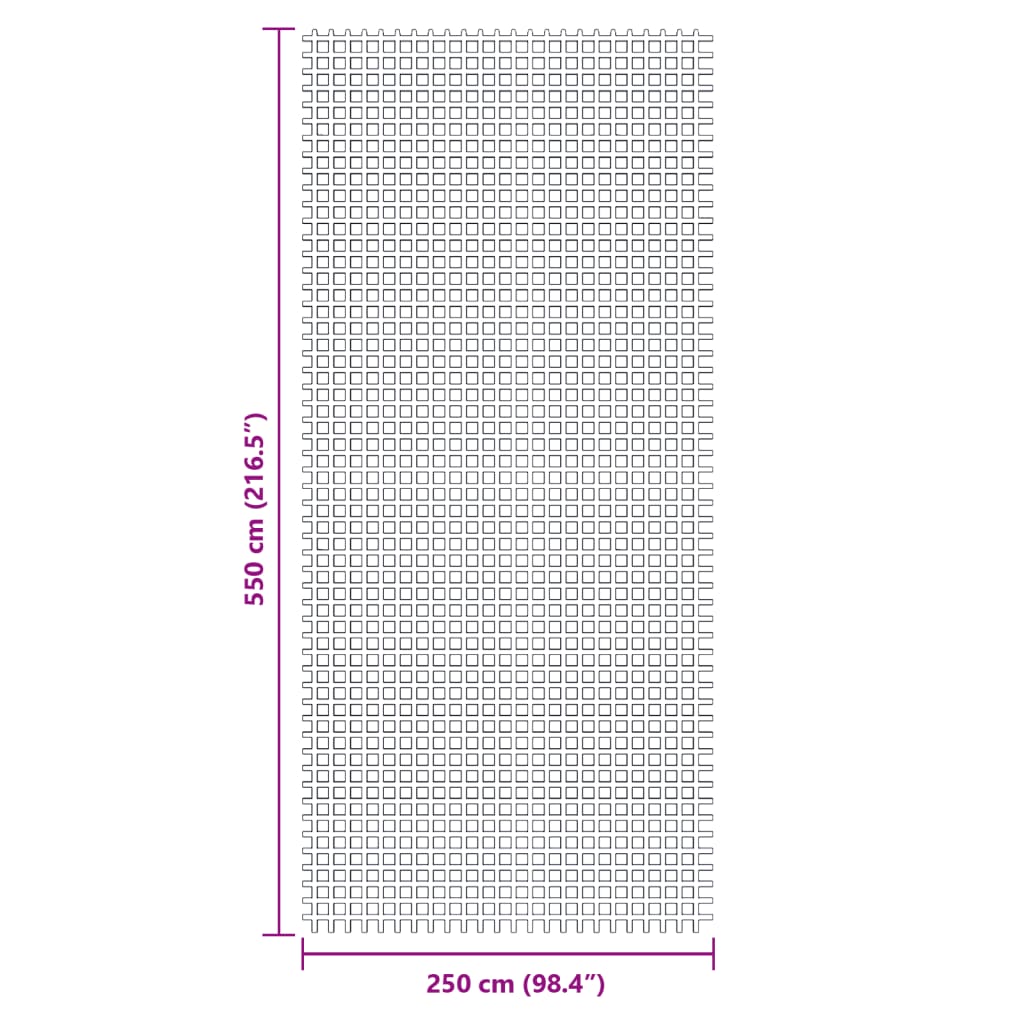 vidaXL Tapete de campismo 5,5x2,5 m azul