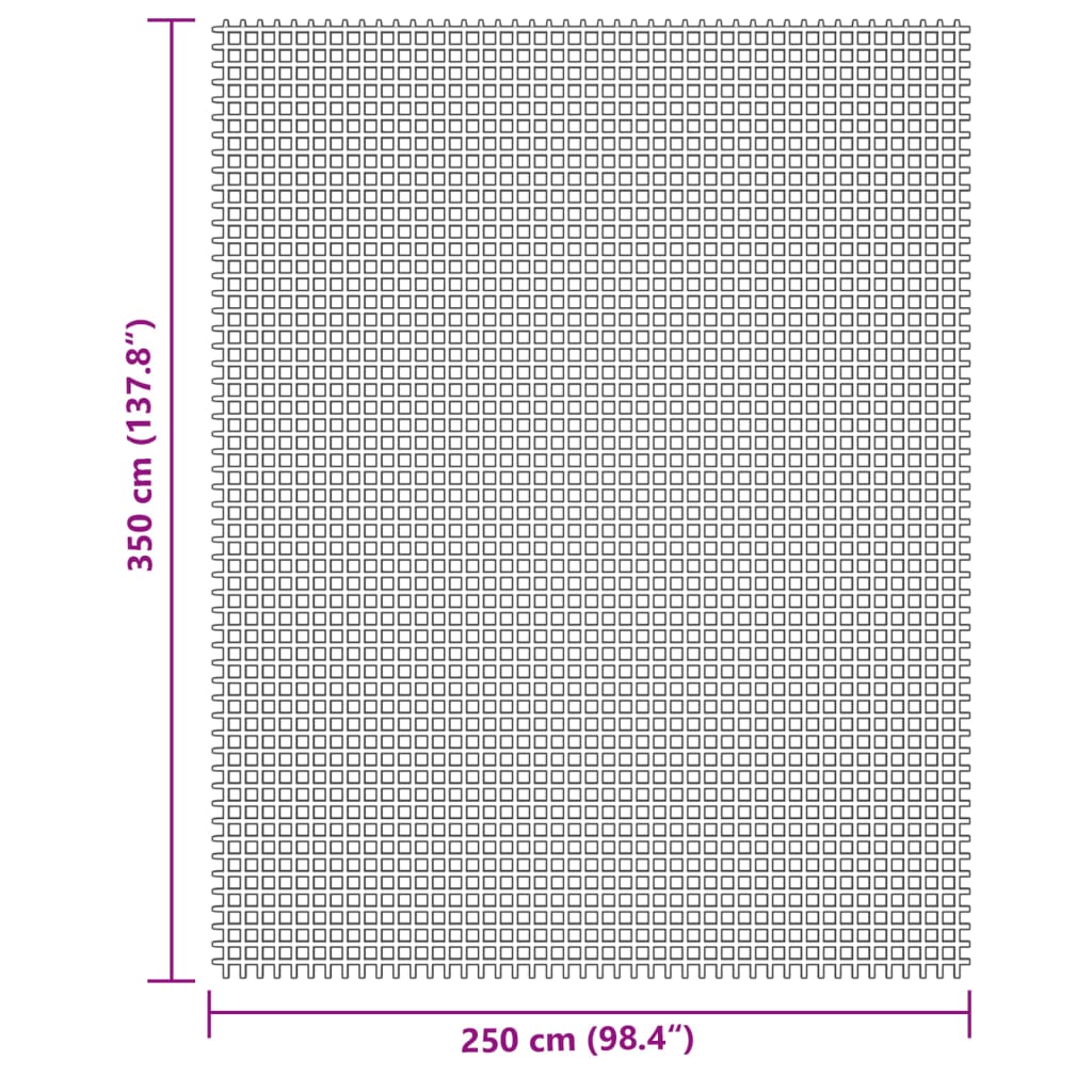 vidaXL Tapete de campismo 3,5x2,5 m creme