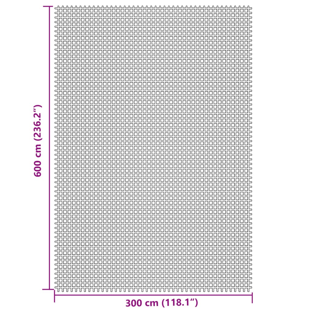 vidaXL Tapete de campismo 6x3 m creme