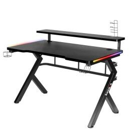 Huzaro|Mesa de Escritório Gaming Huzaro HZ-Hero 5.0 RGB Preto Aço Fibra de carbono 116 x 69,5 x 59 cm