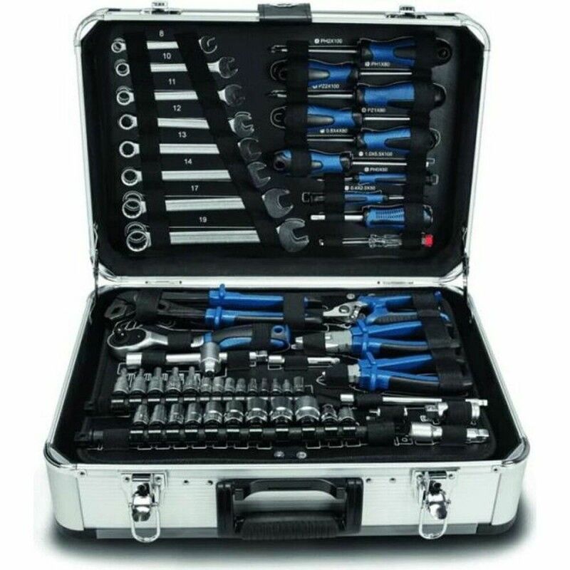 Scheppach|Caixa de Ferramentas Scheppach TB150 101 Peças Metal Alumínio Scheppach|Caixa de Ferramentas Scheppach TB150 101 Peças Metal Alumínio