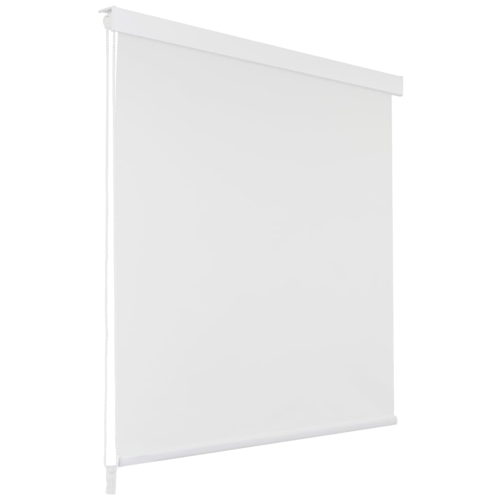 vidaXL Estore de rolo para o duche 80x240 cm branco