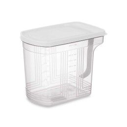 Kinvara|Recipiente para Conservar Alimentos Kinvara 02 1507 Cinzento Transparente 2,5 L 20,5 x 17 x 13 cm (24 Unidades)