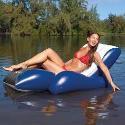 Intex|Cadeirão de piscina insuflável Intex Floating Recliner Azul Branco 180,3 x 66 x 134,6 cm (3 Unidades)