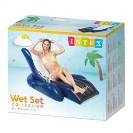 Intex|Cadeirão de piscina insuflável Intex Floating Recliner Azul Branco 180,3 x 66 x 134,6 cm (3 Unidades)