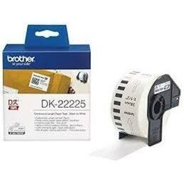 Brother|Papel Contínuo para Impressoras Brother DK-22225 Branco 38 mm x 30,48 m Preto/Branco (3 Unidades)