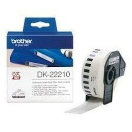 Brother|Papel Contínuo para Impressoras Brother DK-22210 Branco 29 mm x 30,48 m Preto Preto/Branco (3 Unidades)