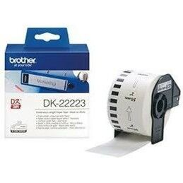 Brother|Papel Contínuo para Impressoras Brother DK-22223 Branco 50 mm x 30,48 m Preto (3 Unidades)