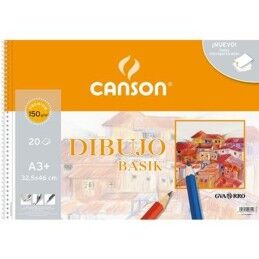 Canson|Bloco de desenho Canson Basik Microperfurado 20 Folhas A3 (10 Unidades)