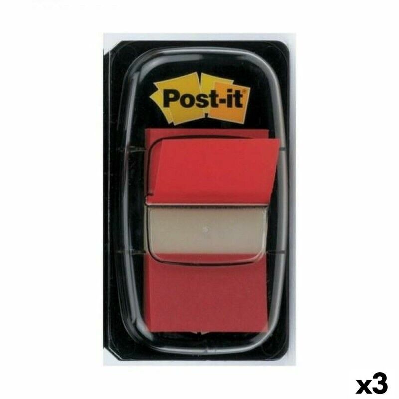 Post-it|Notas Adesivas Post-it Index 25 x 43 mm Vermelho (3 Unidades)