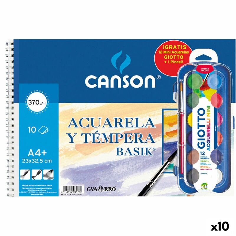 Canson|Bloco de desenho Canson Basik 23 x 32,5 cm A4+ (10 Unidades)