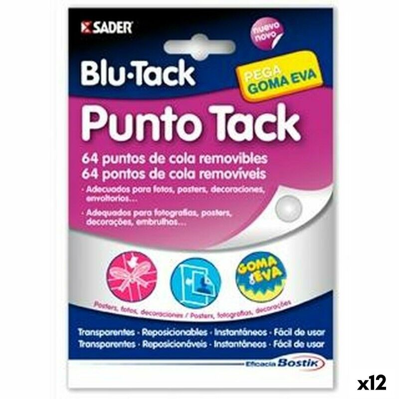 Bostik|Massa de Vidraceiro Bostik Blu Tack Reutilizável (12 Unidades) Bostik|Massa de Vidraceiro Bostik Blu Tack Reutilizável (12 Unidades)