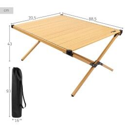 Aktive|Mesa Dobrável Aktive Glamping Sabana Alumínio Terra 88,5 x 43 x 70,5 cm