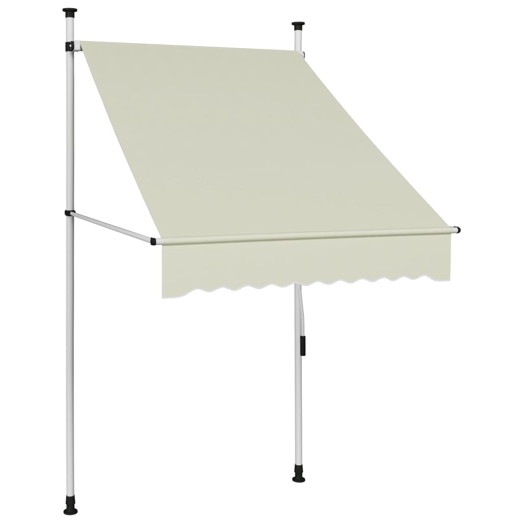 vidaXL Toldo retrátil manual 100 cm creme