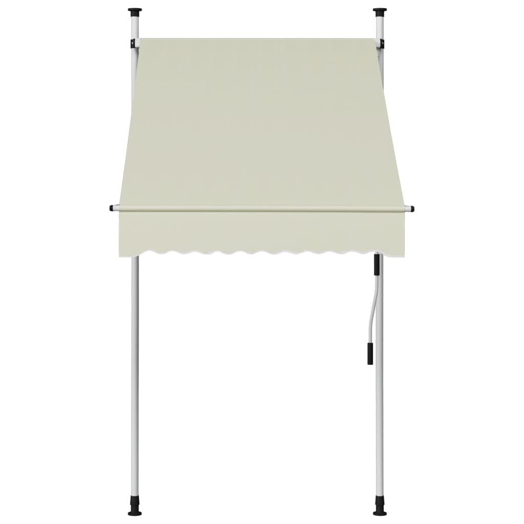 vidaXL Toldo retrátil manual 100 cm creme